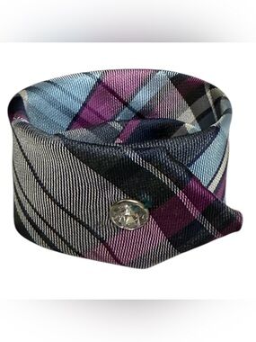 The Royal Regent Plaid - One-of-a-Kind Adjustable Upcycled Tie Bracelet